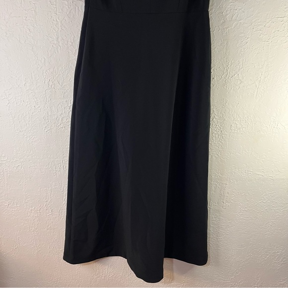 Hill House Constance Short Puff Sleeve Midi Dress in Black - Picture 12 of 14